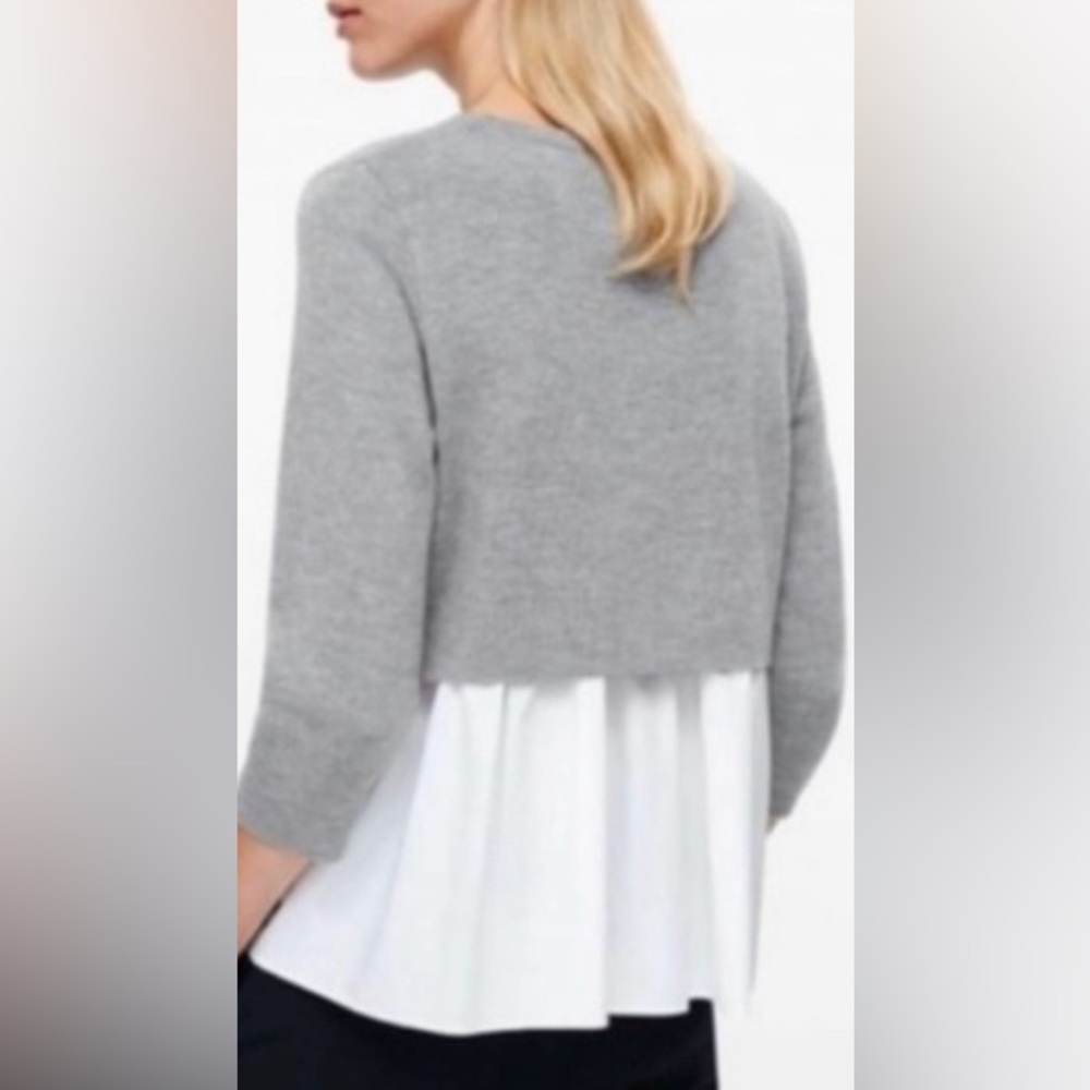 COS ruffle knit sweater shirt